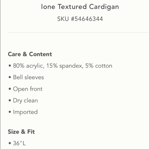 Anthropologie Akemi Kin Cream Ione Textured Tassel Oversized Cardigan Sweater OS - Picture 8 of 8